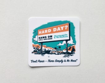 Don't Panic Billboard Sticker