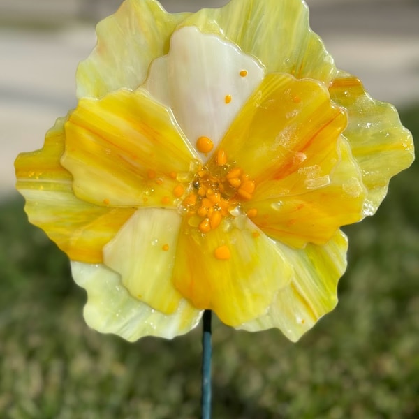 Fused Glass Garden Stakes Etsy