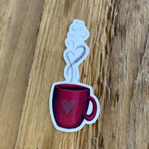 Mini Cuppa Love - Vinilo, resistente a la intemperie y apto para lavavajillas