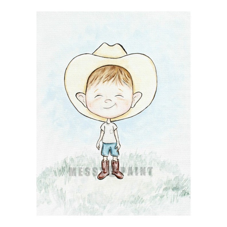 Farm Kids Wall Art Kid Cowboy Children's Wall Art Etsy