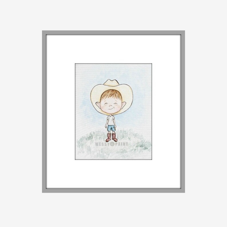 Farm Kids Wall Art Kid Cowboy Children's Wall Art Etsy
