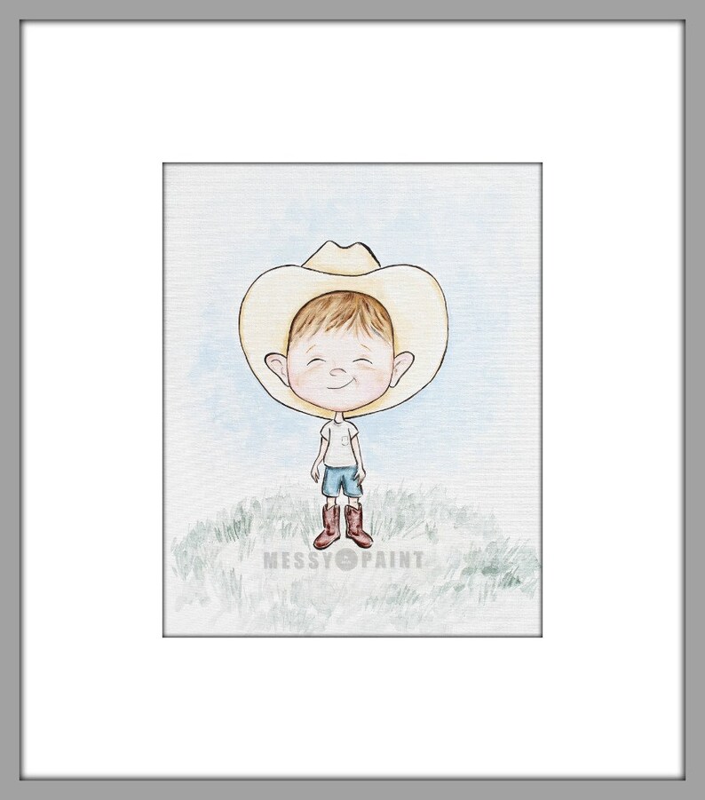 Farm Kids Wall Art Kid Cowboy Children's Wall Art Etsy