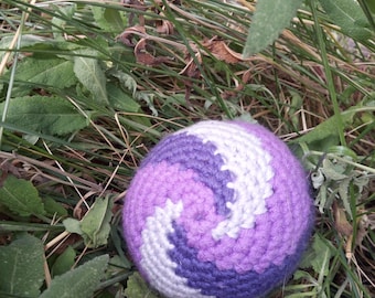 Guaranteed stable crocheted juggling balls for professionals and beginners/ hacky sack LILA
