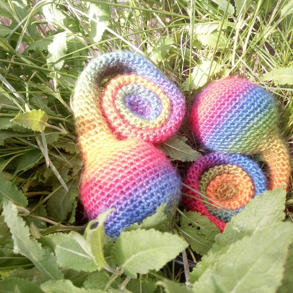 Poi crocheté idéal pour s'entraîner et développer de nouveaux mouvements, flowtoy RAINBOW