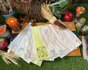 20 Autumn Equinox / Mabon Book of Shadows Sheets. Harvest Pagan Journal Pages / Grimoire Paper W/ Vintage Witchcraft Spellbook Illustrations