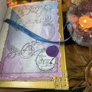 Astrology Book Of Shadows Astronomy Magick Journal Blank Cosmic Grimoire Zodiac Themed Notebook Sun Stars and Moons Spellbook Diary image 10