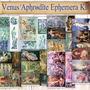42 Kit de journalisation indésirable imprimable Déesse Vénus. Carnets païens du Livre des ombres / Grimoire. vintage déesses grecques Aphrodite éphémères.