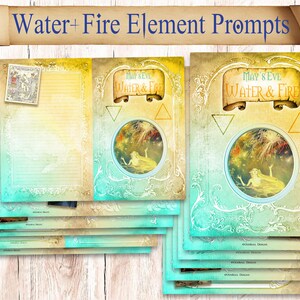 Wheel Of The Year Beltane Book Of Shadows Pages. Water & Fire Element Prompts. Spring Journaling Kit. Printable Grimoire Junk Journal Sheets