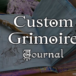 Custom Book of Shadows With Your Own Personalized Theme. Customized Handmade Grimoire Diary Spell Book Journal