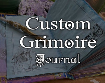 Custom Book of Shadows With Your Own Personalized Theme. Customized Handmade Grimoire Diary Spell Book Journal