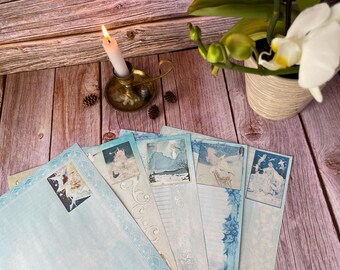 Vintage Snow Queen Paper Pack: Printable Stationary Pages (Digital Download)