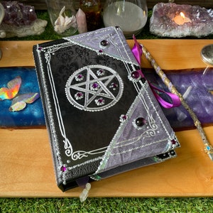 Witch Book Of Shadows - Choose Your Favorite Color! Witchy Pentagram Grimoire Journal. Wiccan Pentacle Magick Diary. Blank Wicca Spell Book