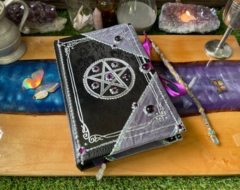 Witch Book Of Shadows - Choose Your Favorite Color! Witchy Pentagram Grimoire Journal. Wiccan Pentacle Magick Diary. Blank Wicca Spell Book