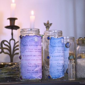 Home Blessing Spell Printable Jar Labels And Book Of Shadows Pages In A Variety Of Colors. Download Now!