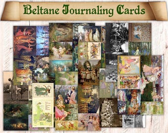 Beltane Gatherings Journaling Cards Collection (Printable Download)