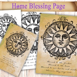 Printable Home Blessing Wall Art. Digital Grimoire Spell Pages. Kitchen Witch Incantation Book Of Shadows Sheets. Spell Book Journal Sheet.