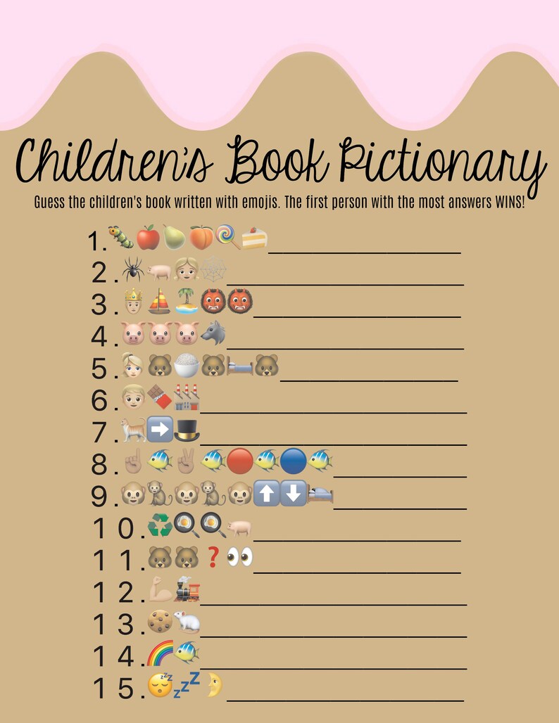 Donut Children's Book Emoji Pictionary Doughnut | Etsy