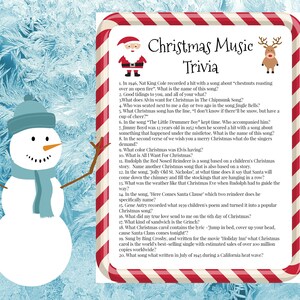Christmas Music Trivia, Ugly Christmas Sweater Party, Holiday Party, Music Trivia, Christmas Trivia, Christmas game, trivia game