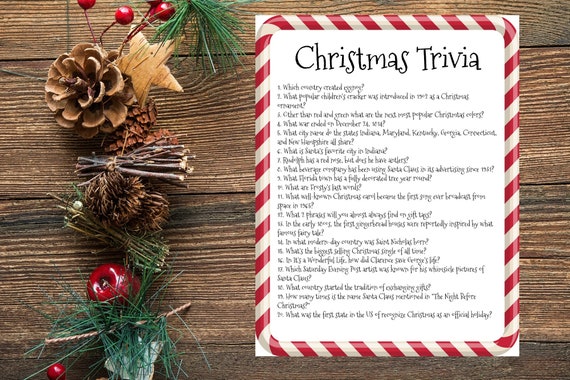 Christmas Trivia 1st Installment Christmas Trivia Game  Etsy