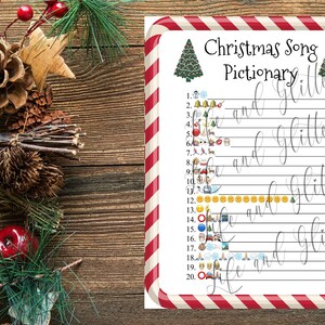 Christmas Song Emoji Pictionary Christmas Party Game, Ugly Sweater Party, Holiday Party, Party Game, Emoji Game, Emoji Game with Answers