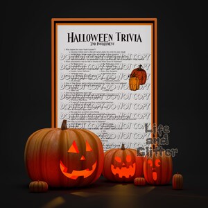 Halloween Trivia 2nd Installment, Halloween game, adult game, kids game, Autumn, Fall, Movie Trivia, Halloween Party Game