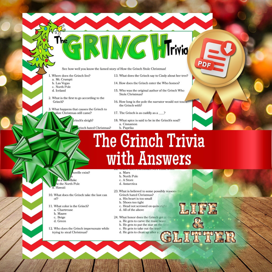 How the Grinch Stole Christmas Movie and Book Trivia, Dr. Seuss, Christmas, Christmas Movie