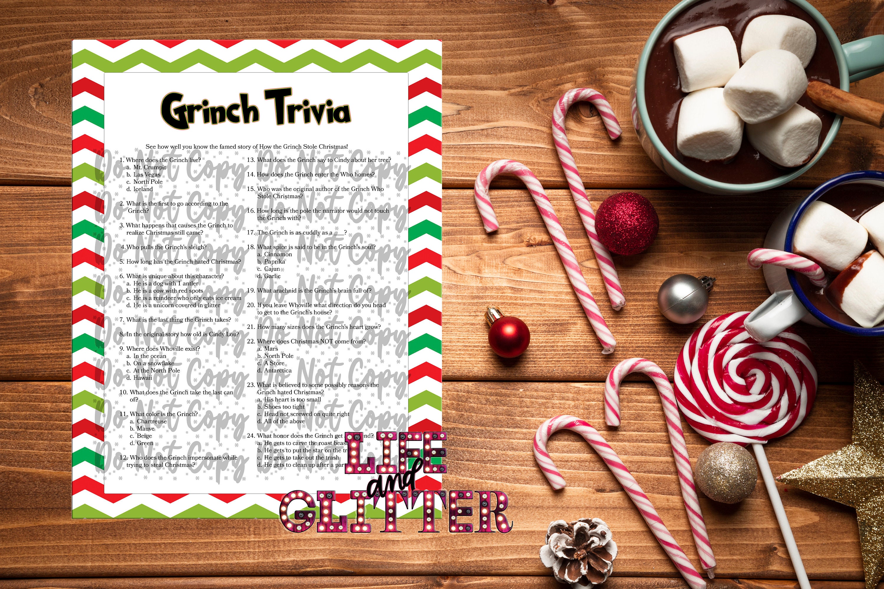 How the Grinch Stole Christmas Movie and Book Trivia Dr. Etsy UK