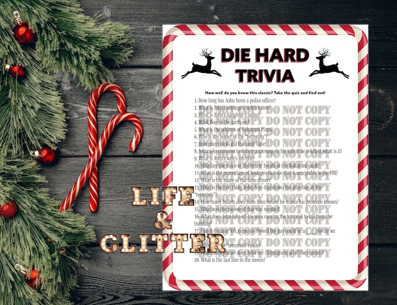 Die Hard Christmas Movie Trivia, Die Hard Movie, Bruce Willis