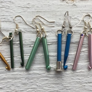 Earrings- Recycled Crochet Hook, each Unique