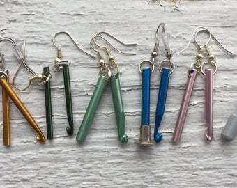Earrings - Recycled Crochet Hook, each Unique
