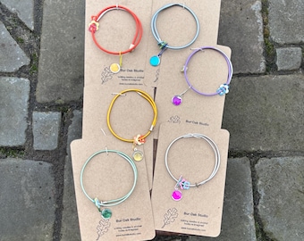 Charm Bracelet made from a Knitting Needle, Recycled