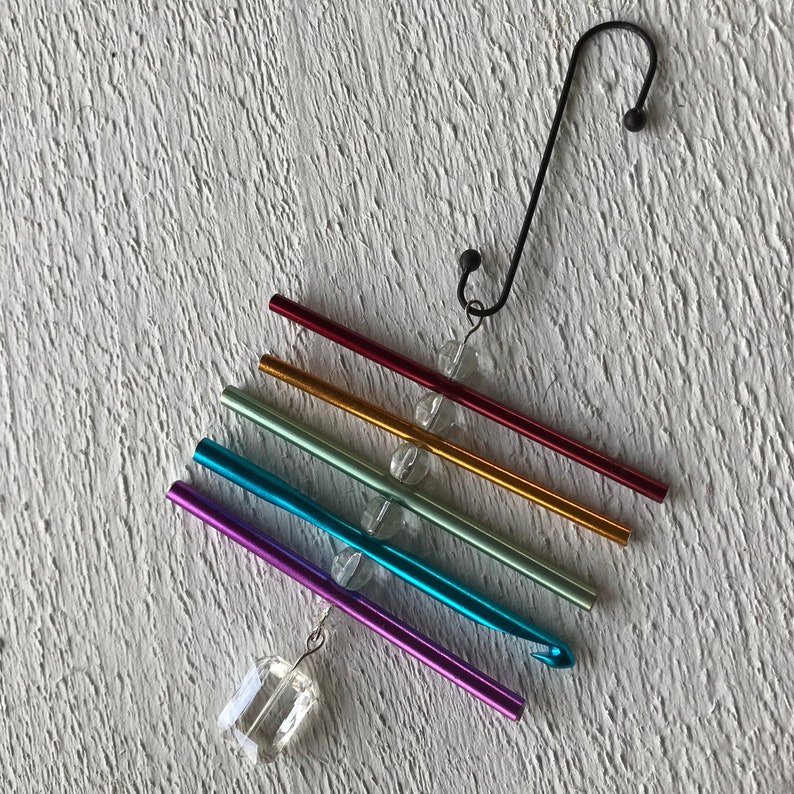 Suncatcher, Recycled Crochet & Knitting Crystals, Each Unique, Hand Made image 8