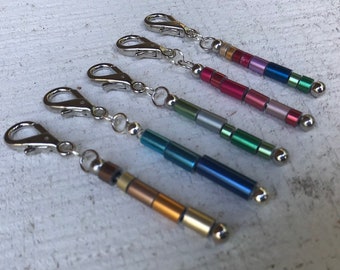 Knitting needle key fob/purse charm/zipper pull- Thingamajig!