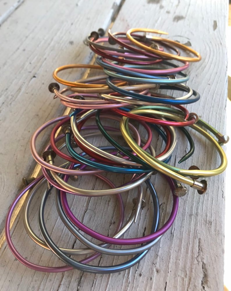 Knitting Needle Bangle Bracelet Knitting Needle Jewelry Etsy Canada