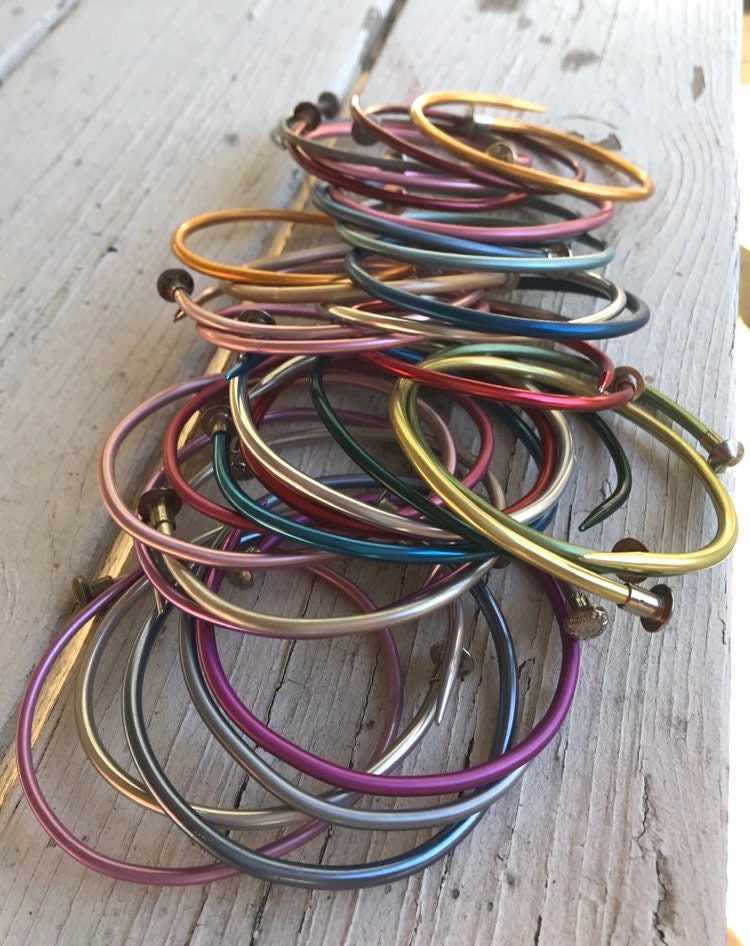 Knitting Needle Bangle Bracelet Knitting Needle Jewelry Etsy Canada