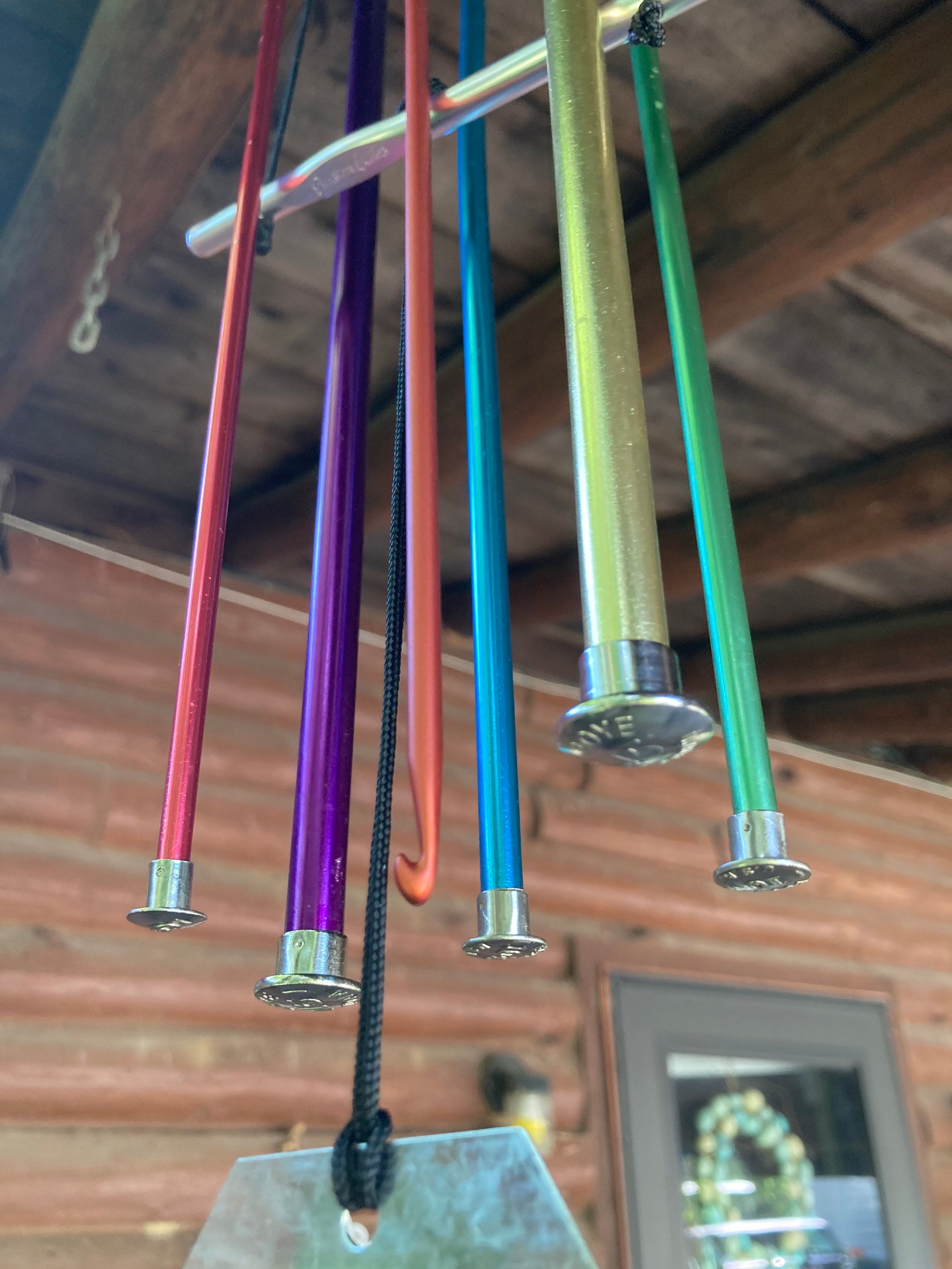Knitting Needle & Crochet Hook Wind Chime Handmade unique Etsy