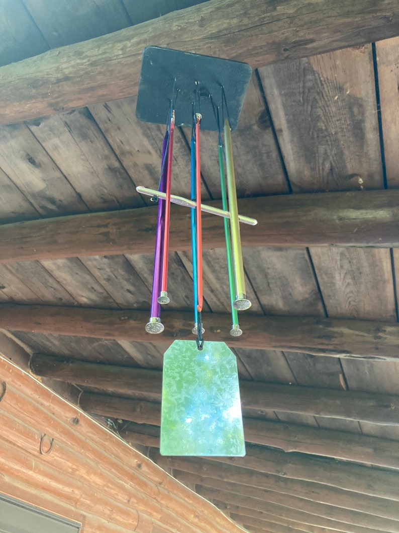 Windchime, recycled Knitting Needle & Crochet Hook , Handmade, one-of-a-kind image 3