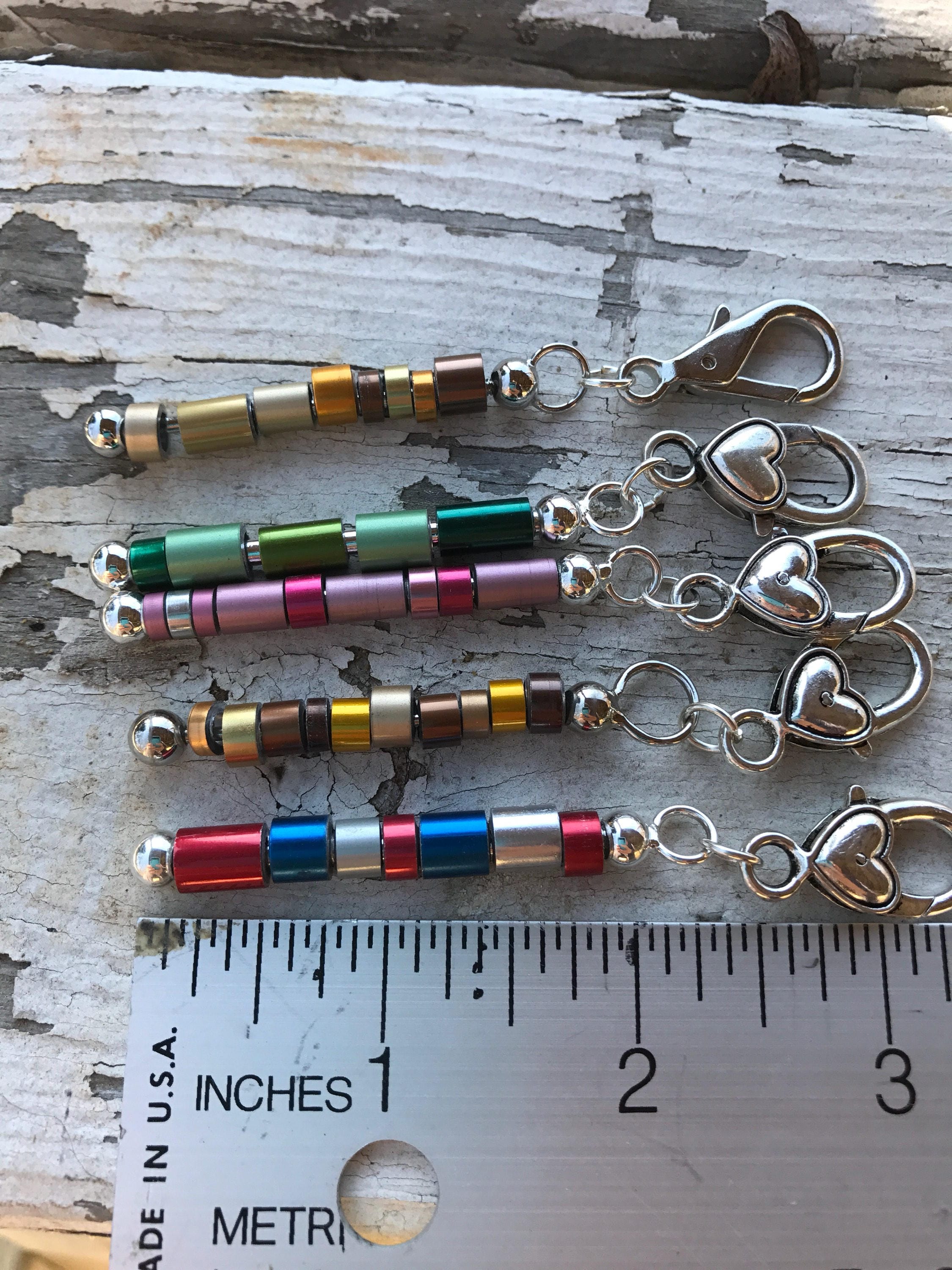 Knitting Needle Key Fob/purse Charm/zipper Pull- Thingamajig! - Etsy