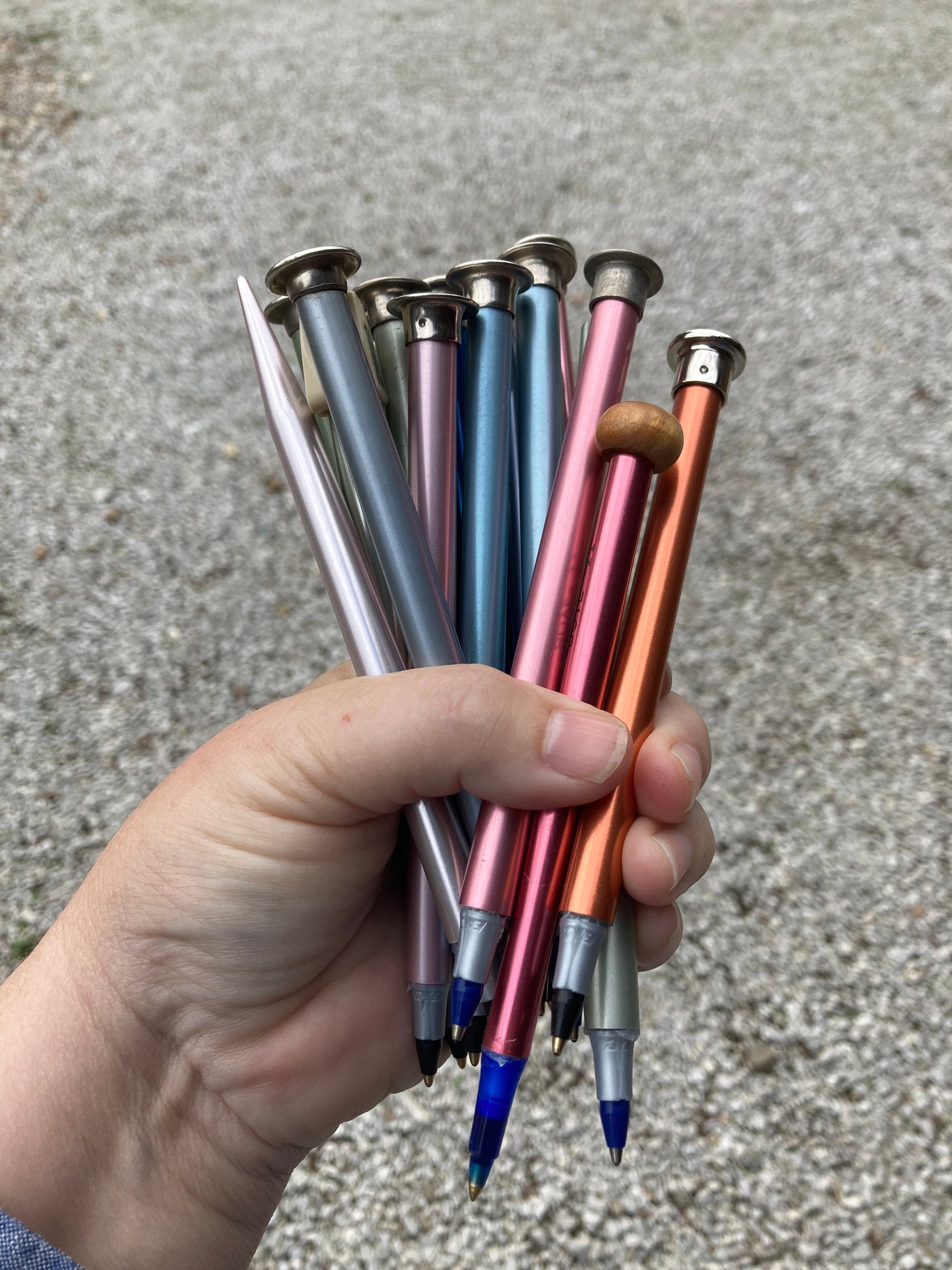 Knitting needle pens Etsy