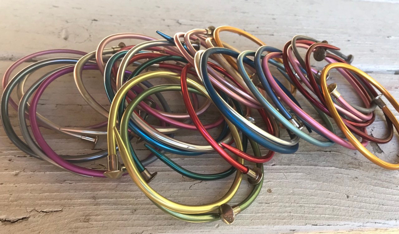 Knitting Needle Bangle Bracelet Knitting Needle Jewelry Etsy Canada