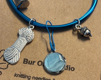 Charm Bracelet made from a Knitting Needle, Recycled