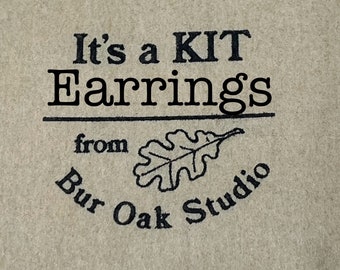 DIY KIT, Earrings, Recycled Knitting Needles