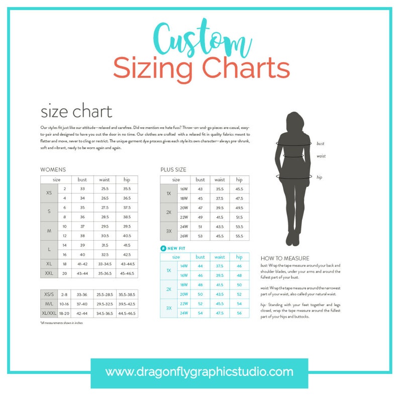 Listing Images sizing Chart Color Chart Listing Graphic - Etsy