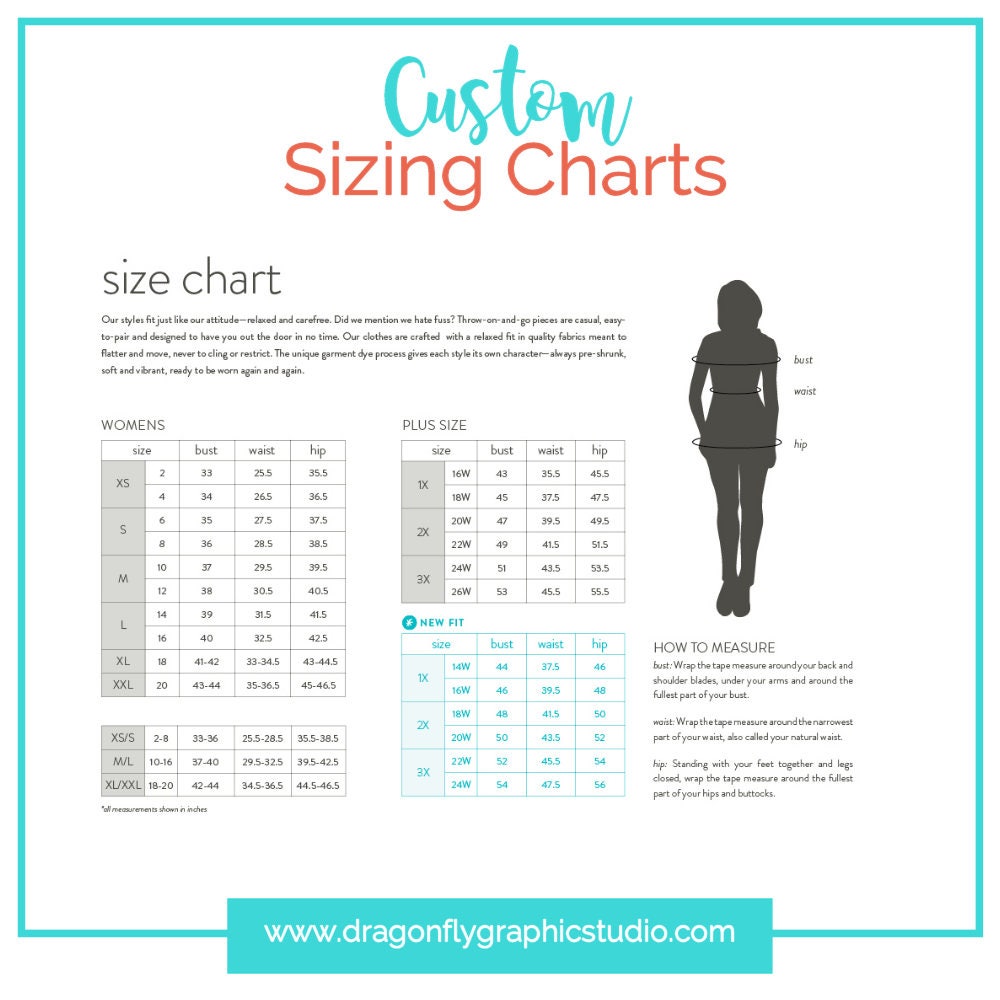 Listing Images sizing Chart Color Chart Listing Graphic - Etsy