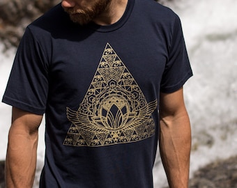 Horus Pyramid Hemp T  Organic,  Egyptian clothing, Sacred Geometry Shirt, Geometry Shirt, Psychedelic, Egyptian T-Shirt, Festival Clothing