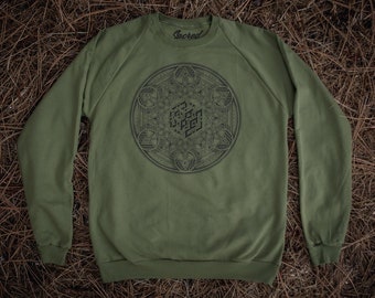 The Veil Organic Sweatshirt ~ Sacred Geometry shirt ~ Sacred Geometry Clothing ~ Flower of Life  Festival fashion, Mc Escher, Yoga
