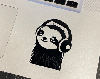 Sloth jams decal ~ Sloth headphone dj bass music