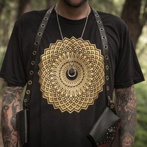 Bloom Hemp T  ~ Organic ~ Mandala T Shirt ~ Sacred Geometry ~ Mandala Lotus Shirt,  Flower Shirt, Yoga Tee Shirt, Yoga Tees