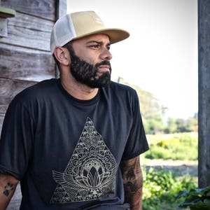 Sacred Pyramid Organic T-shirt ~ Made in the USA. Egyptian clothing, Sacred Geometry Shirt, Geometry Shirt, Egyptian T-Shirt, Festival