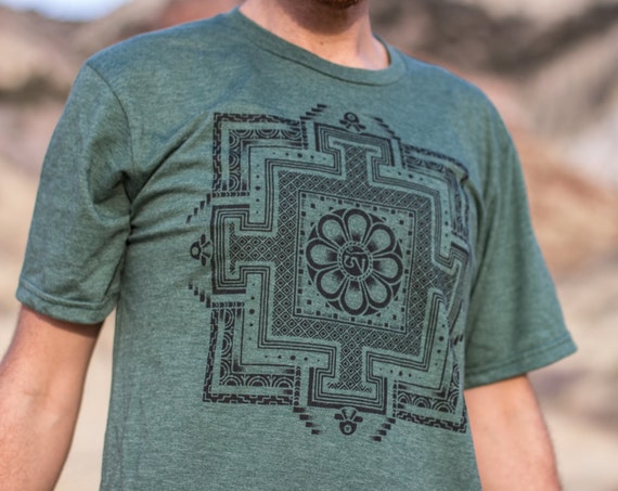 Divine Organic T-shirt Made in the USA Mandala Shirt, Organic